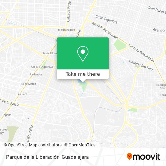 Mapa de Parque de la Liberación