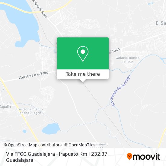 Mapa de Via FFCC Guadalajara - Irapuato Km I 232.37