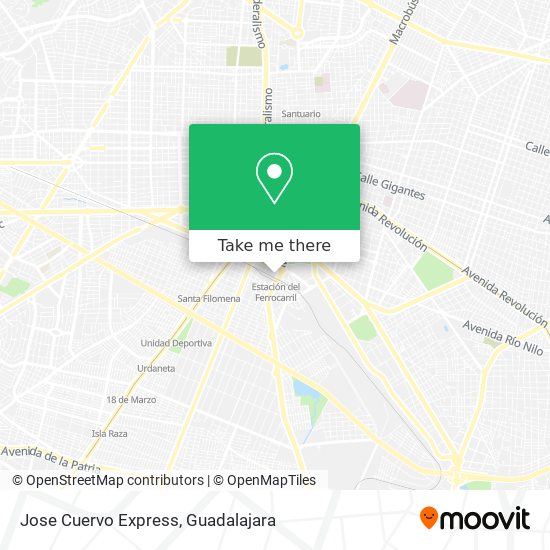 How to get to Jose Cuervo Express in Guadalajara by Bus or Train?