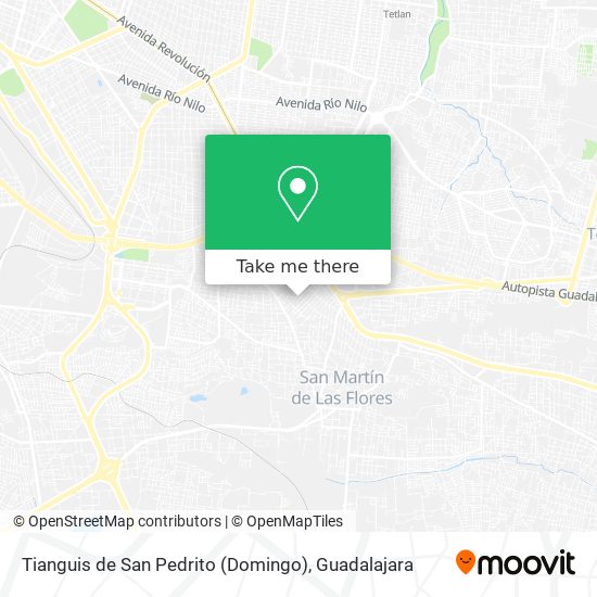 Mapa de Tianguis de San Pedrito (Domingo)