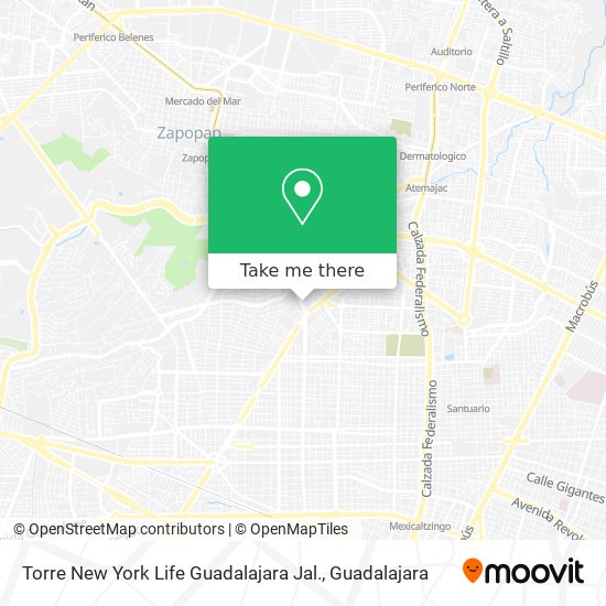 Torre New York Life Guadalajara Jal. map