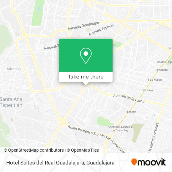 Hotel Suites del Real Guadalajara map