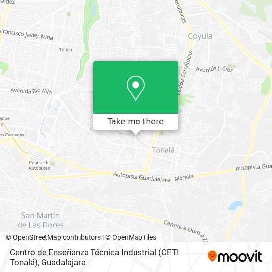 Mapa de Centro de Enseñanza Técnica Industrial (CETI Tonalá)