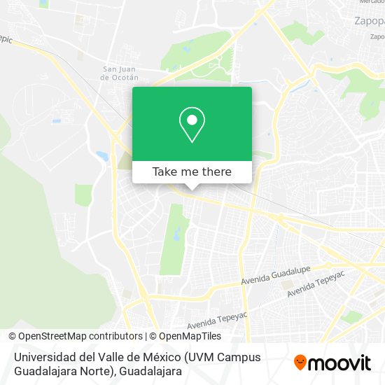 Universidad del Valle de México (UVM Campus Guadalajara Norte) map