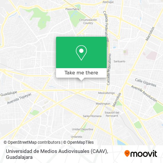 Mapa de Universidad de Medios Audiovisuales (CAAV)