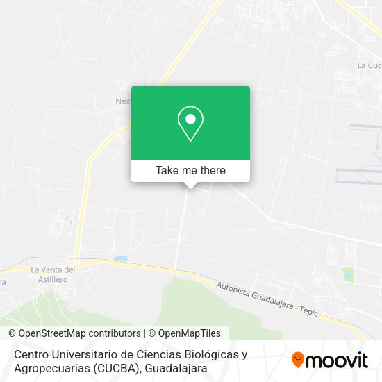 Mapa de Centro Universitario de Ciencias Biológicas y Agropecuarias (CUCBA)