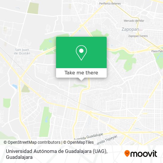 Universidad Autónoma de Guadalajara (UAG) map