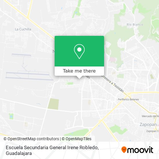 Escuela Secundaria General Irene Robledo map