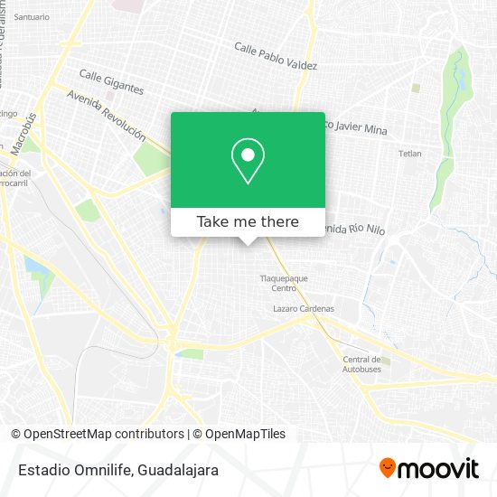 Estadio Omnilife map