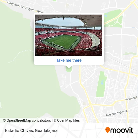 Estadio Chivas map