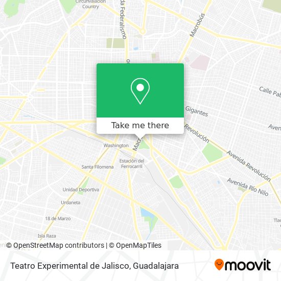 Mapa de Teatro Experimental de Jalisco