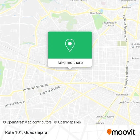 Ruta 101 map
