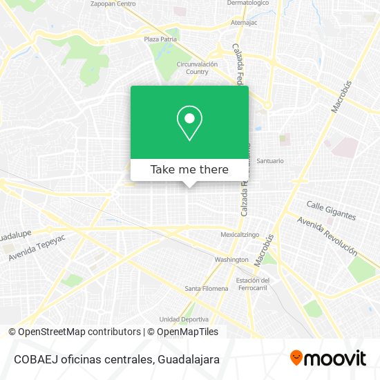 COBAEJ oficinas centrales map
