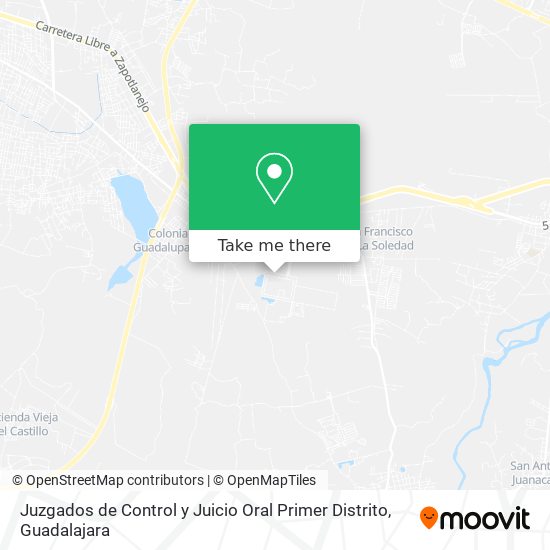 Mapa de Juzgados de Control y Juicio Oral Primer Distrito