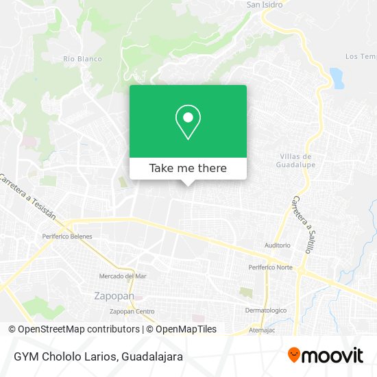 How to get to GYM Chololo Larios in Zapopan by Bus or Train?