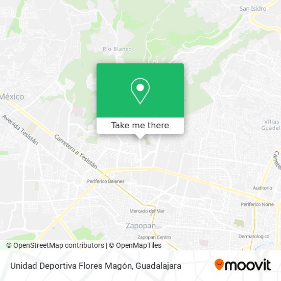 Unidad Deportiva Flores Magón map