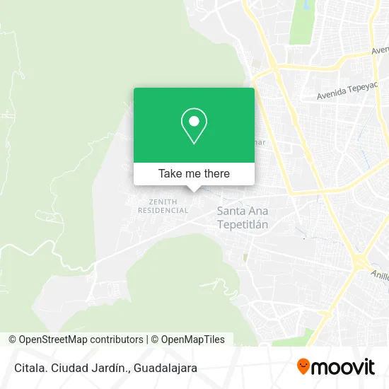 Citala. Ciudad Jardín. map