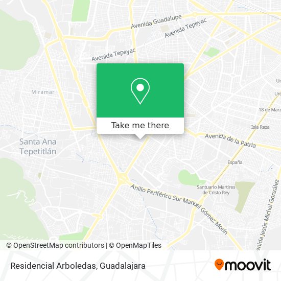 Residencial Arboledas map