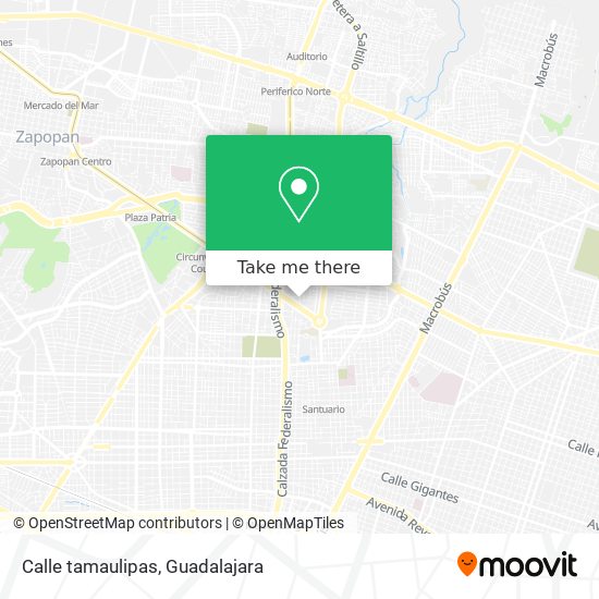 Mapa de Calle tamaulipas