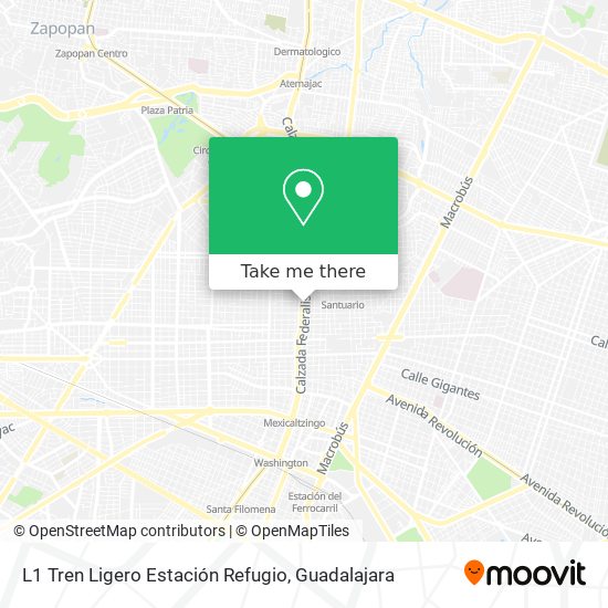 L1 Tren Ligero Estación Refugio map