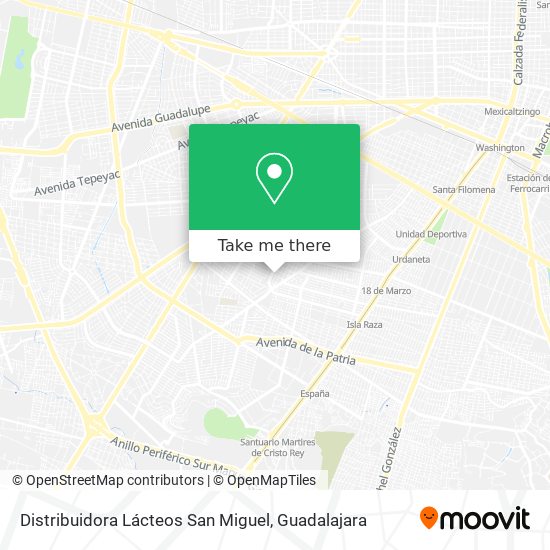Distribuidora Lácteos San Miguel map