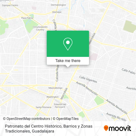 Patronato del Centro Histórico, Barrios y Zonas Tradicionales map