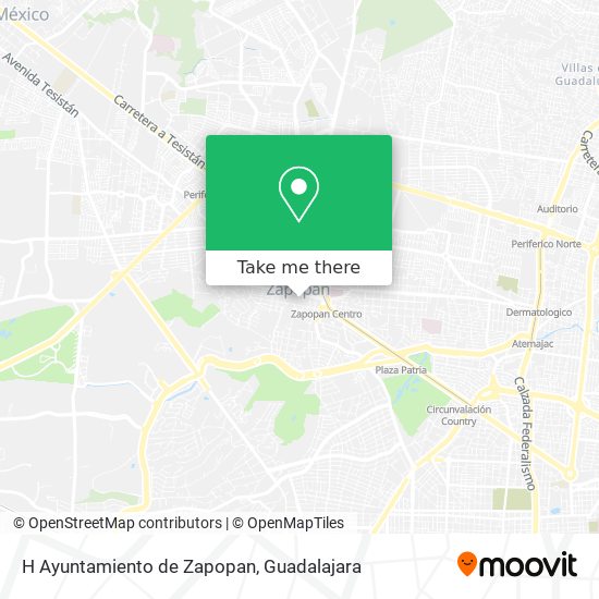 Mapa de H Ayuntamiento de Zapopan