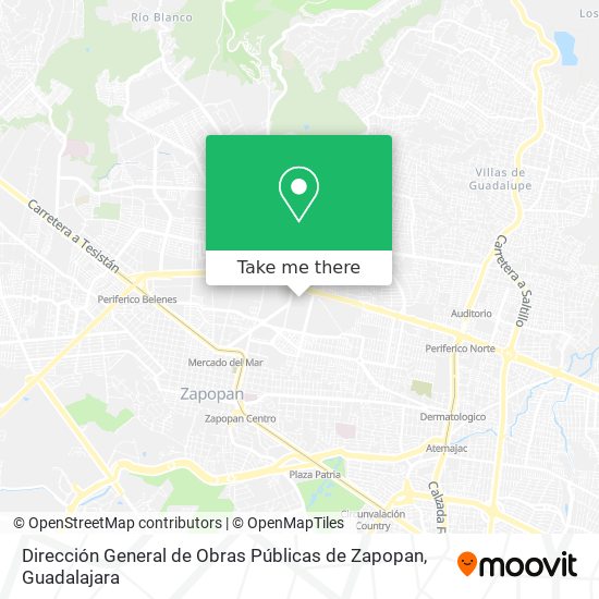 Dirección General de Obras Públicas de Zapopan map