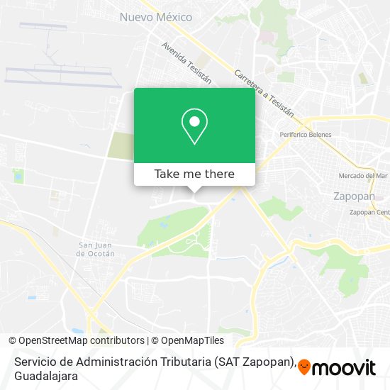 Servicio de Administración Tributaria (SAT Zapopan) map