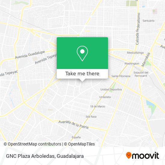 Mapa de GNC Plaza Arboledas