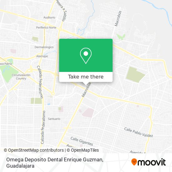 Mapa de Omega Deposito Dental Enrique Guzman