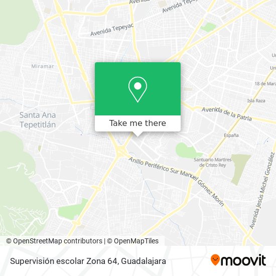 Supervisión escolar Zona 64 map