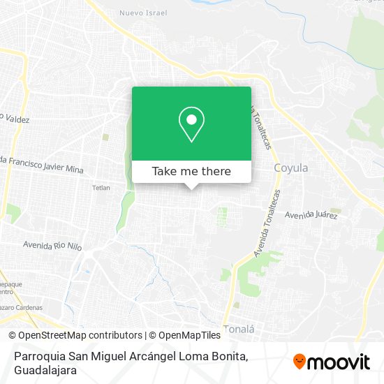Parroquia San Miguel Arcángel Loma Bonita map