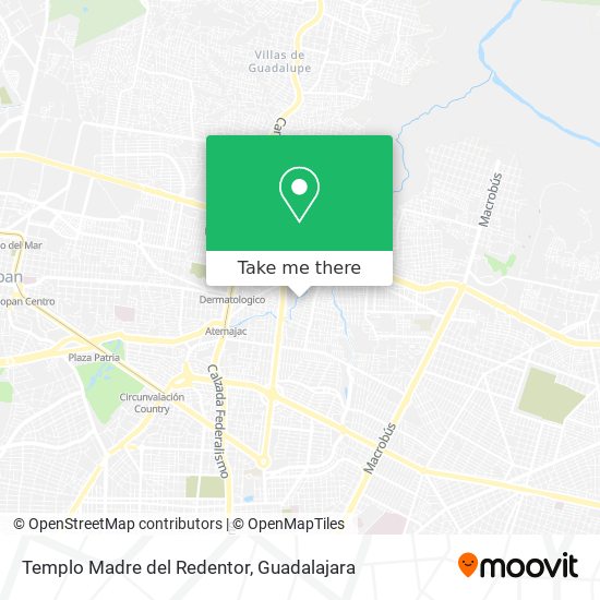 Mapa de Templo Madre del Redentor