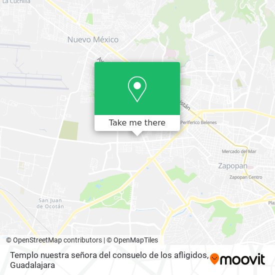 Templo nuestra señora del consuelo de los afligidos map