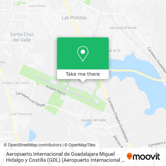 Aeropuerto Internacional de Guadalajara  Miguel Hidalgo y Costilla  (GDL) (Aeropuerto Internacional map