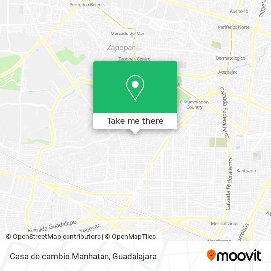 Casa de cambio Manhatan map