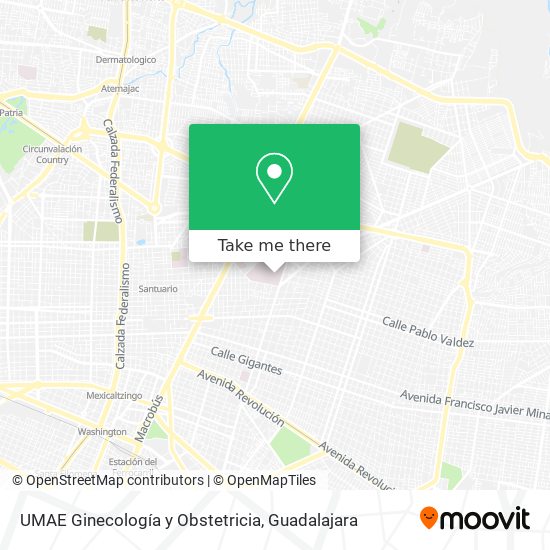 Mapa de UMAE Ginecología y Obstetricia