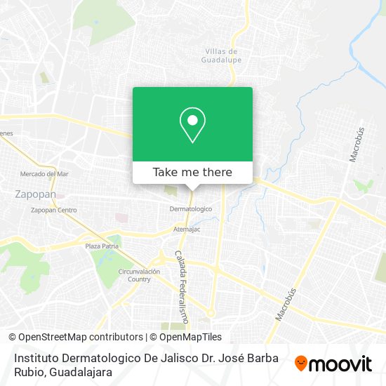 Mapa de Instituto Dermatologico De Jalisco  Dr. José Barba Rubio