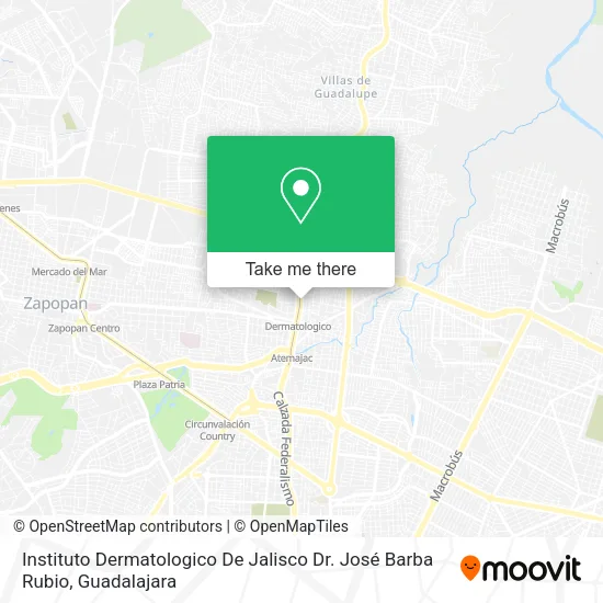 Mapa de Instituto Dermatologico De Jalisco  Dr. José Barba Rubio