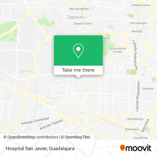 Hospital San Javier map