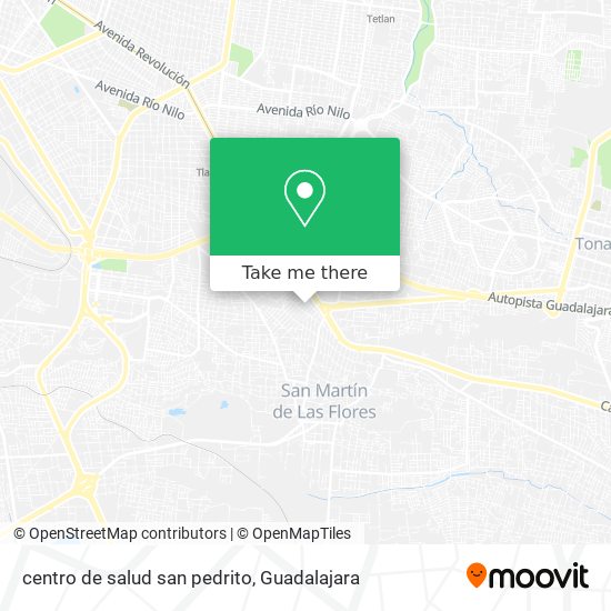 centro de salud san pedrito map