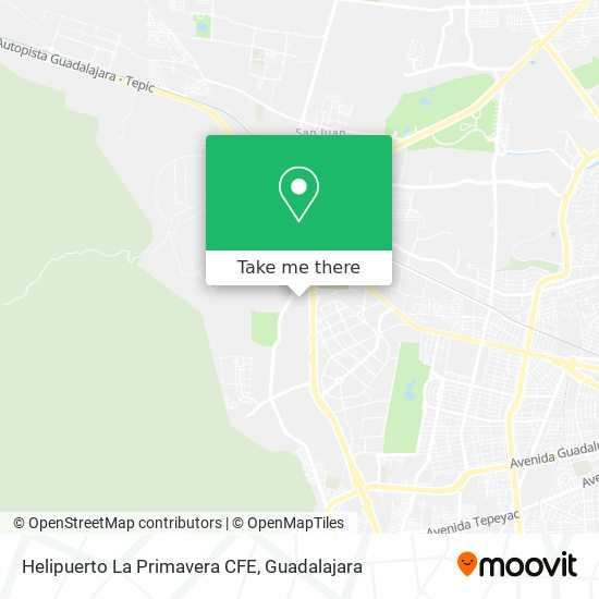 Mapa de Helipuerto La Primavera CFE