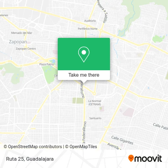 Ruta 25 map