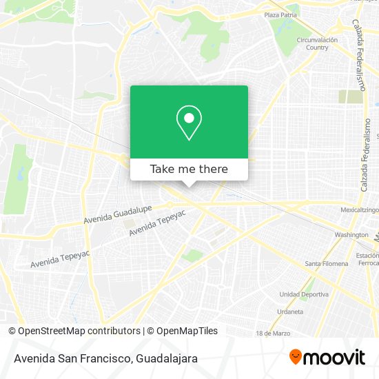 Mapa de Avenida San Francisco