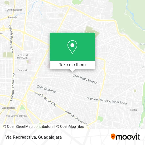 Via Recreactiva map