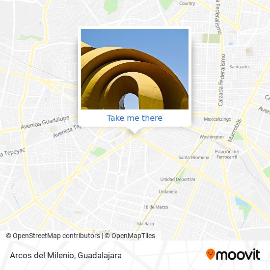 Arcos del Milenio map