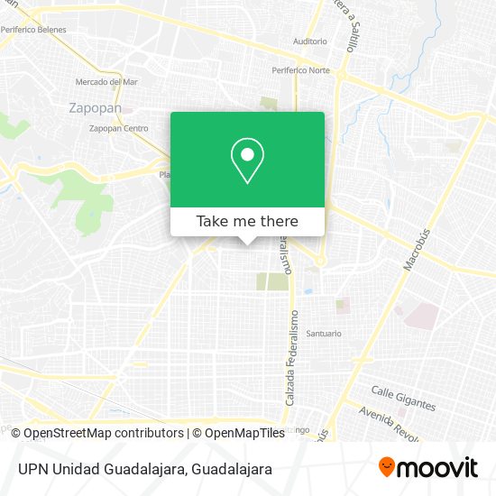UPN Unidad Guadalajara map