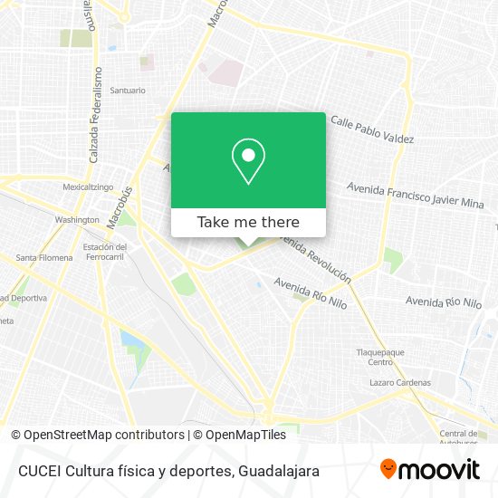CUCEI Cultura física y deportes map