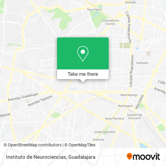 Mapa de Instituto de Neurociencias